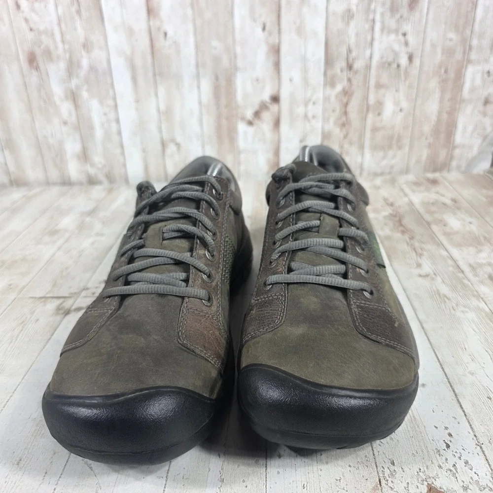 Keen Presidio Mens 10 Brown Leather Oxford Walking Shoes 1008430 Dark Earth